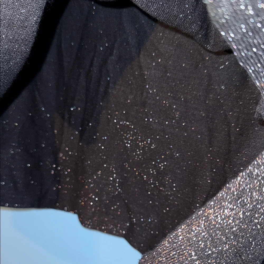 Madison and Hudson Elegant Black Glitter Women's Top